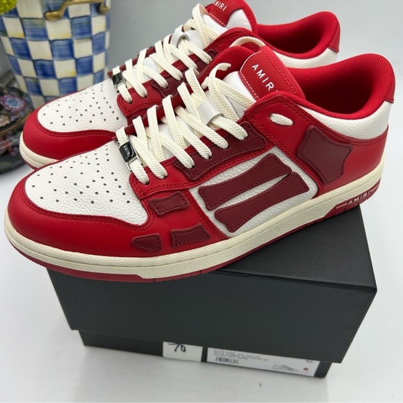 Men’s Amiri skel low top leather sneakers size 42. Worn once pristine. - Picture 5 of 11